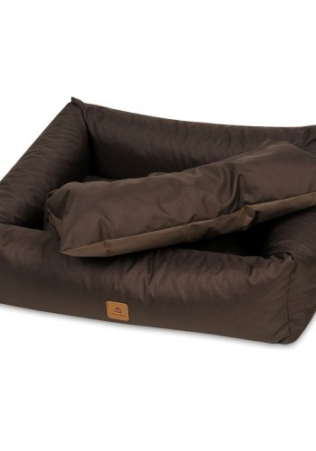 ANIMOOD Maurice Hundebett, rechteckig - braun und Wigofil (100x82)