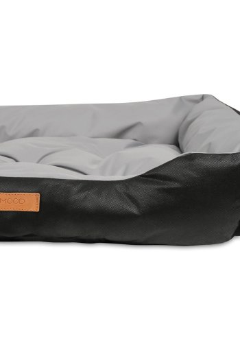 ANIMOOD Milo gestepptes Hundebett, rechteckig – grau und Wigofil-Stoff (76 x 60)