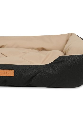 ANIMOOD Milo vattert hundeseng, rektangulr - beige og wigofilt stoff (76x60)