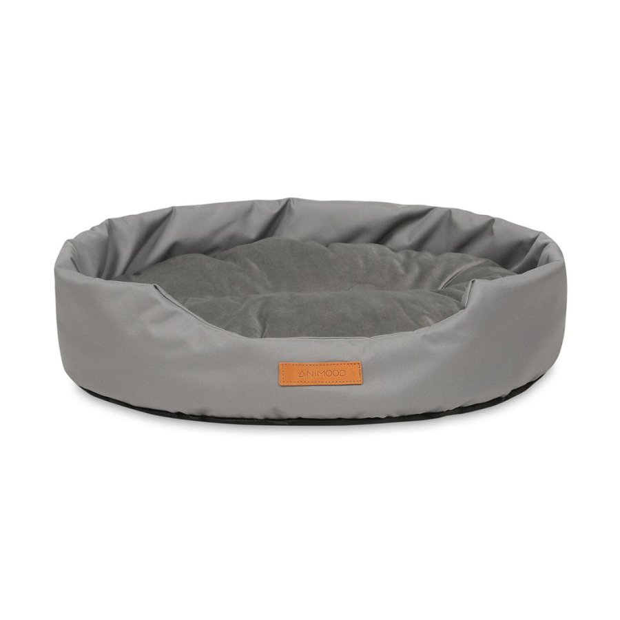 ANIMOOD Mia hundeseng, oval - gr flyelsstoff (72x61)