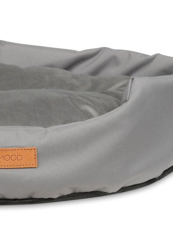 ANIMOOD Mia hundeseng, oval - gr flyelsstoff (72x61)