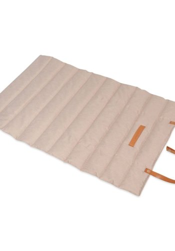 ANIMOOD Luna Rollbare Haustiermatte, rechteckig - beiger Stoff (100x60)