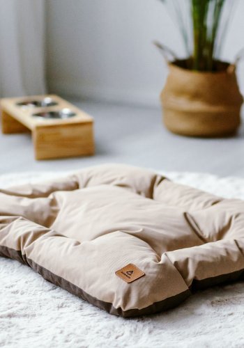 ANIMOOD Mort hundeseng, rektangulr - cappuccino brun wigofil (73x53)