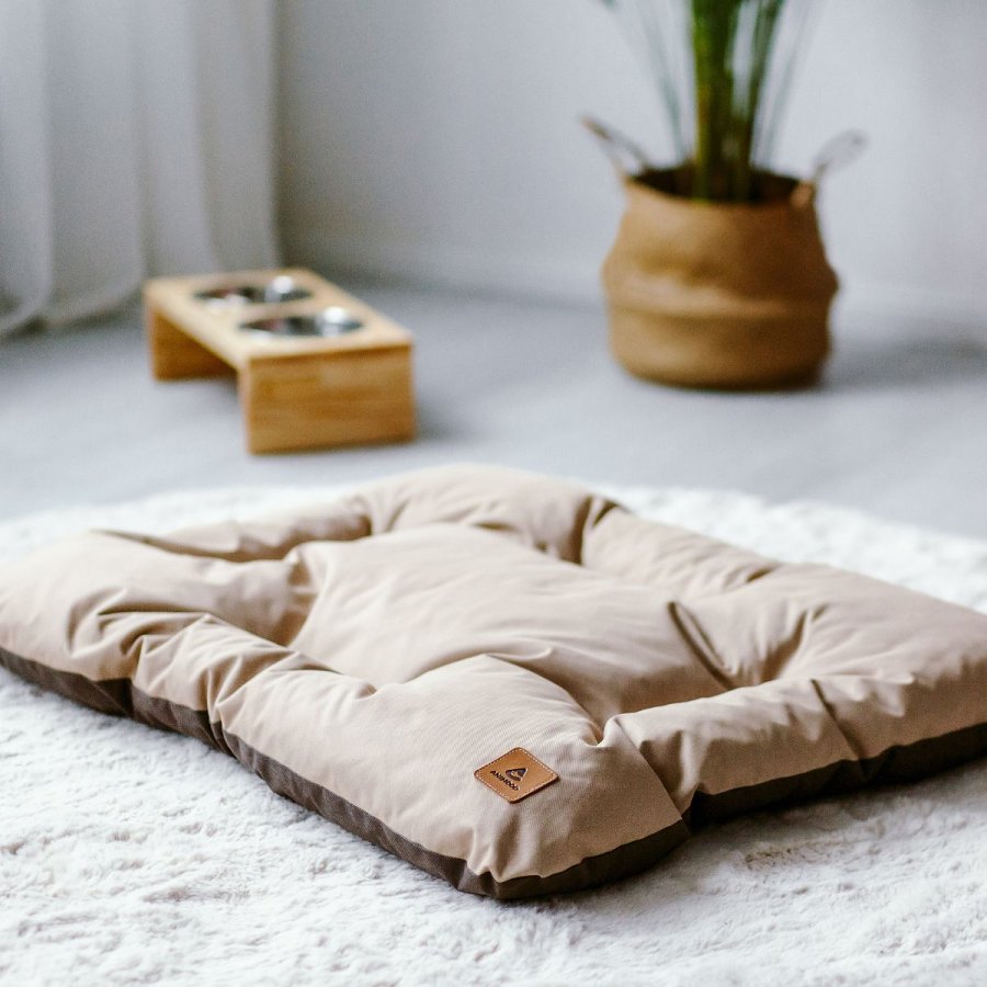 ANIMOOD Mort hundeseng, rektangulr - cappuccino brun wigofil (73x53)