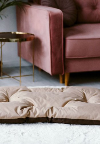 ANIMOOD Mort hundeseng, rektangulr - cappuccino brun wigofil (93x73)