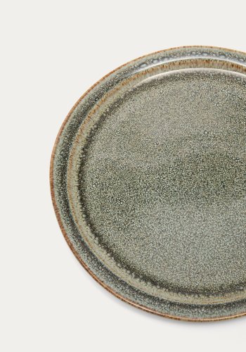 KAVE HOME Coval desserttallerken, rund - grbrun keramikk (23)