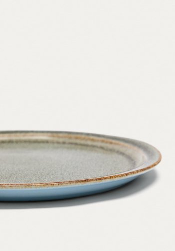 KAVE HOME Coval desserttallerken, rund - grbrun keramikk (23)