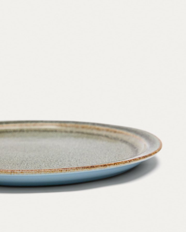 KAVE HOME Coval desserttallerken, rund - grbrun keramikk (23)