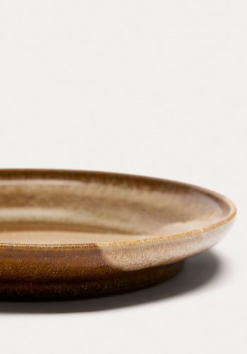 KAVE HOME Nagoli desserttallerken, rund - brun keramikk (22,5)