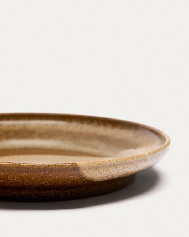 KAVE HOME Nagoli desserttallerken, rund - brun keramikk (22,5)