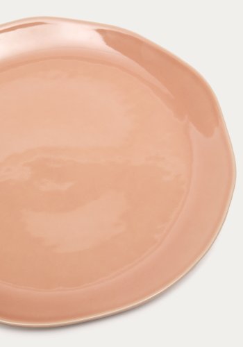 KAVE HOME Tiraya flat tallerken, rund - rosa keramikk (27)