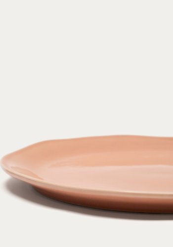 KAVE HOME Tiraya flat tallerken, rund - rosa keramikk (27)