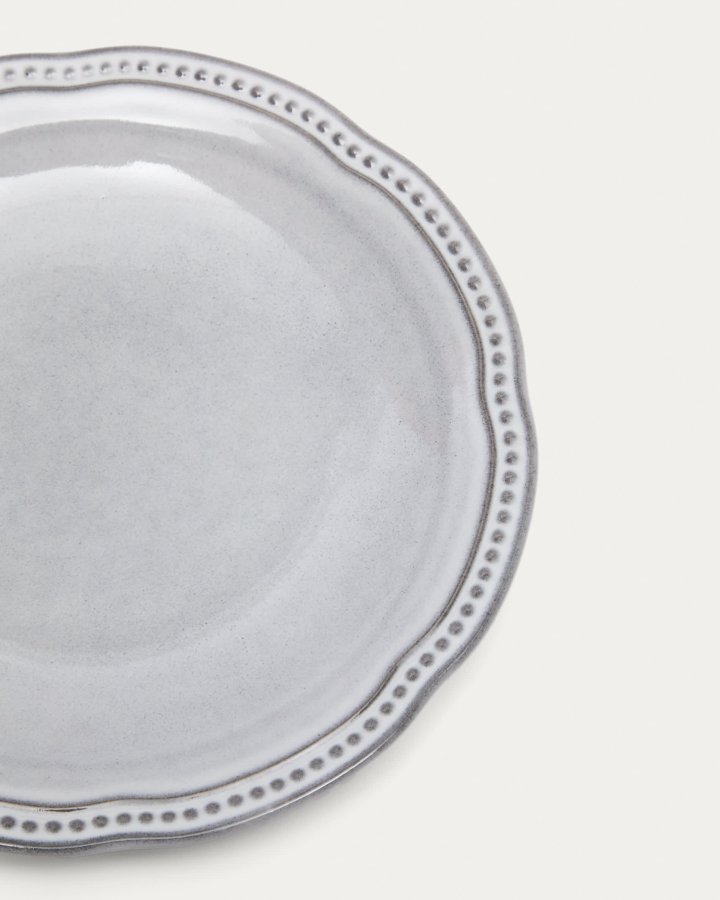 KAVE HOME Dovec desserttallerken, rund - bl keramikk (22,5)