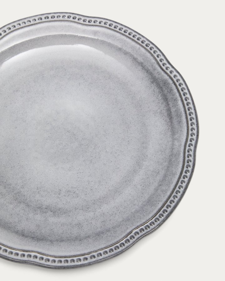 KAVE HOME Dovec flat plate, rund - bl keramikk (27)