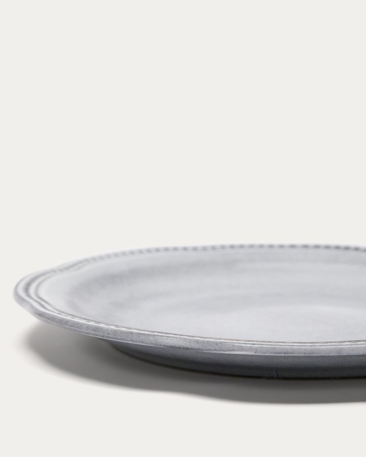 KAVE HOME Dovec flat plate, rund - bl keramikk (27)