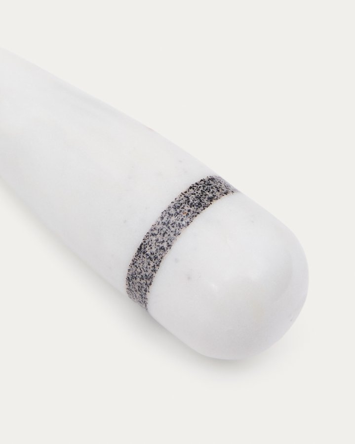 KAVE HOME Nira pner i svart og hvit marmor