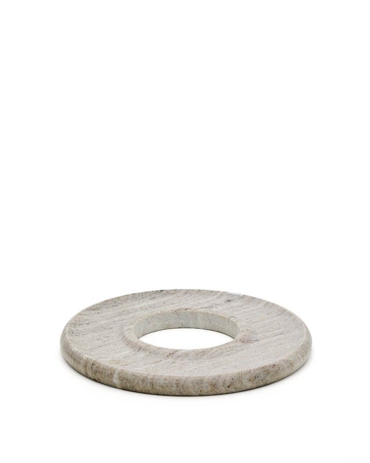 KAVE HOME Morel serveringsbakke, rund - beige marmor (�35)