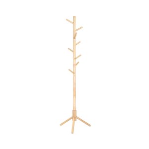VASAGLE RCR004N01 stumtjener, m. 8 kroge, 3 h�jdeindstillinger - natur gummitr�