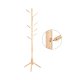 VASAGLE RCR004N01 stumtjener, m. 8 kroge, 3 h�jdeindstillinger - natur gummitr�