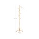 VASAGLE RCR004N01 stumtjener, m. 8 kroge, 3 h�jdeindstillinger - natur gummitr�