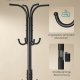 SONGMICS Frittst�ende klesstativ, kjolestativ med paraplyholder, 12 kroker, metall, 175 cm h�y, for gang, stue, soverom, blekksvart RCR011B01