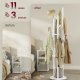 VASAGLE Frittst�ende klesstativ, klesstativ med 11 kroker, 3 hyller, 4 avtakbare hjul, for gang, soverom, stue, blekksvart RCR023B01