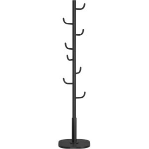 SONGMICS HOME Kaktusformet klesstativ, klesstativstativ, st�ende klesstativ, 8 robuste kroker med buede ender, 175,3 cm h�ye, for kl�r, hatter, vesker, blekksvart RCR039B01