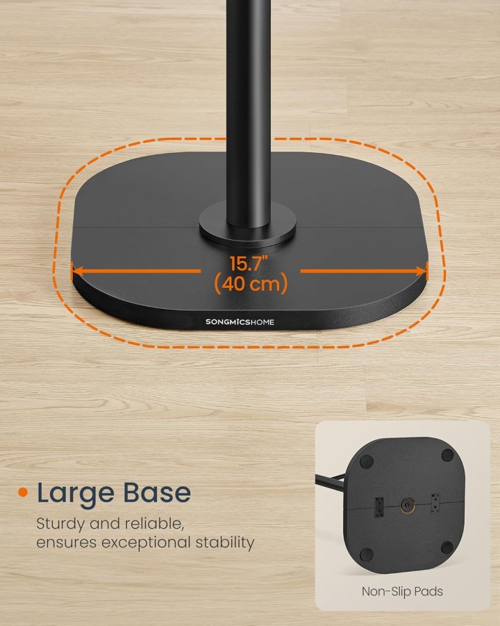 SONGMICS HOME Kaktusformet klesstativ, klesstativstativ, st�ende klesstativ, 8 robuste kroker med buede ender, 175,3 cm h�ye, for kl�r, hatter, vesker, blekksvart RCR039B01