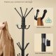 SONGMICS Knagerull, metallknagerull, frittst�ende oppbevaringshylle for kl�r, vesker, hatter, 175 cm h�y, 16 kroker, for gang, stue, soverom, blekksvart RCR081BH01