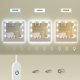 VASAGLE KAILYN Kollektion - Toiletbord med LED-spejl, Vanity-skrivebord med stikkontakter, 9 skuffer, 9 d�mpbare p�rer, 3 lysfarver, v�rkt�jsfri glideskinnemontering, Cloud White RDT141WB03