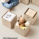 SONGMICS Opbevaringskasser, S�t med 6 non-woven stofkasser med h�ndtag, 30 x 30 x 30 cm, Fit Cube opbevaringsenhed, til hylder, Sammenklappelig, T�jorganisator, Sandbeige RFB006K03