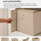 SONGMICS Opbevaringskasser, S�t med 6 non-woven stofkasser med h�ndtag, 30 x 30 x 30 cm, Fit Cube opbevaringsenhed, til hylder, Sammenklappelig, T�jorganisator, Sandbeige RFB006K03