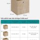 SONGMICS Opbevaringskasser, S�t med 6 non-woven stofkasser med h�ndtag, 30 x 30 x 30 cm, Fit Cube opbevaringsenhed, til hylder, Sammenklappelig, T�jorganisator, Sandbeige RFB006K03