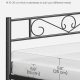 VASAGLE Enkeltsengestel, Metalsengestel, Passer til 90 x 190 cm madras, Nem montering, Til Sm� Rum, G�stev�relse, Sort RMB061B01