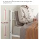 VASAGLE RMB061W01 s&auml;ngram, med huvudgavel - vit st�l (90x190)
