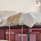 VASAGLE Bettgestell 140 x 190 mit Metallfu&szlig;, Metallrahmen, Stauraum darunter, modern, G&auml;stebett, einfache Montage, Tintenschwarz RMB133B01