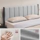VASAGLE Dobbeltsengramme 160 x 200 cm med polstret hovedg�rde Sengramme St�llameller B�rer op til 500 kg Nem montering RMB975G01