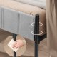 VASAGLE Dobbeltsengramme 160 x 200 cm med polstret hovedg�rde Sengramme St�llameller B�rer op til 500 kg Nem montering RMB975G01