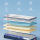 VASAGLE 90 x 200 x 20 cm mellemfast gel memory foam pocket springmadras, H3, 7-zoners st�tte, bev�gelsesisolering, �ndbart betr�k, bl� RMZ212QZ02
