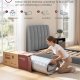 VASAGLE 90 x 200 x 20 cm mellemfast gel memory foam pocket springmadras, H3, 7-zoners st�tte, bev�gelsesisolering, �ndbart betr�k, bl� RMZ212QZ02