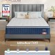 VASAGLE Madras, 140 x 200 x 25 cm, pocketfjedermadras lavet af gel memory foam, medium fasthed, H3, 7-zoners st�tte, bev�gelsesisolering, �ndbart betr�k, bl� RMZ224QZ02