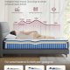 VASAGLE Madras, 140 x 200 x 25 cm, pocketfjedermadras lavet af gel memory foam, medium fasthed, H3, 7-zoners st�tte, bev�gelsesisolering, �ndbart betr�k, bl� RMZ224QZ02