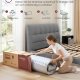 VASAGLE Madras, 140 x 200 x 25 cm, pocketfjedermadras lavet af gel memory foam, medium fasthed, H3, 7-zoners st�tte, bev�gelsesisolering, �ndbart betr�k, bl� RMZ224QZ02