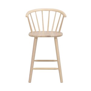 ROWICO Carmen barstol, med ryggstd, armstd och fotstd - vitpigmenterat gummitr