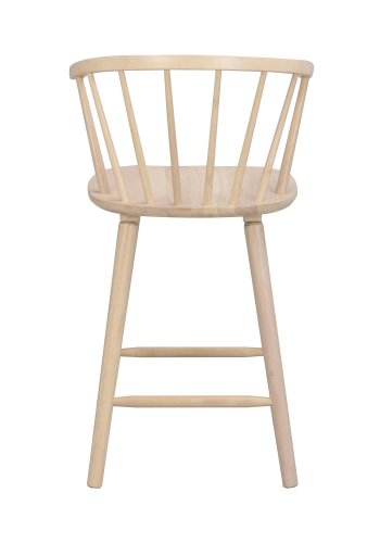 ROWICO Carmen barstol, med ryggsttte, armlener og fotsttte - hvitpigmentert gummitre