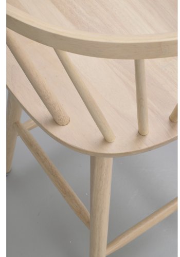 ROWICO Carmen barstol, med ryggsttte, armlener og fotsttte - hvitpigmentert gummitre