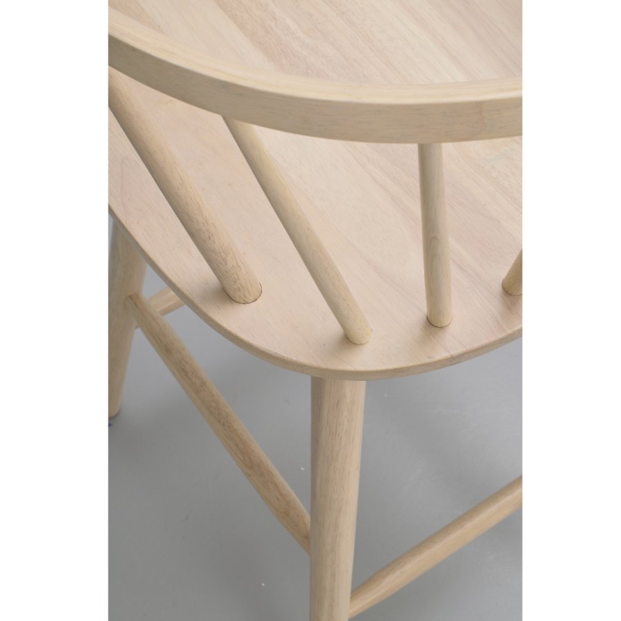 ROWICO Carmen barstol, med ryggsttte, armlener og fotsttte - hvitpigmentert gummitre