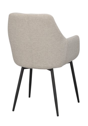 ROWICO Reily lnestol - beige stof og sort metal