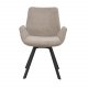 ROWICO Norwell drejestol, m. armln - beige stof og sort metal