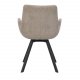 ROWICO Norwell drejestol, m. armln - beige stof og sort metal